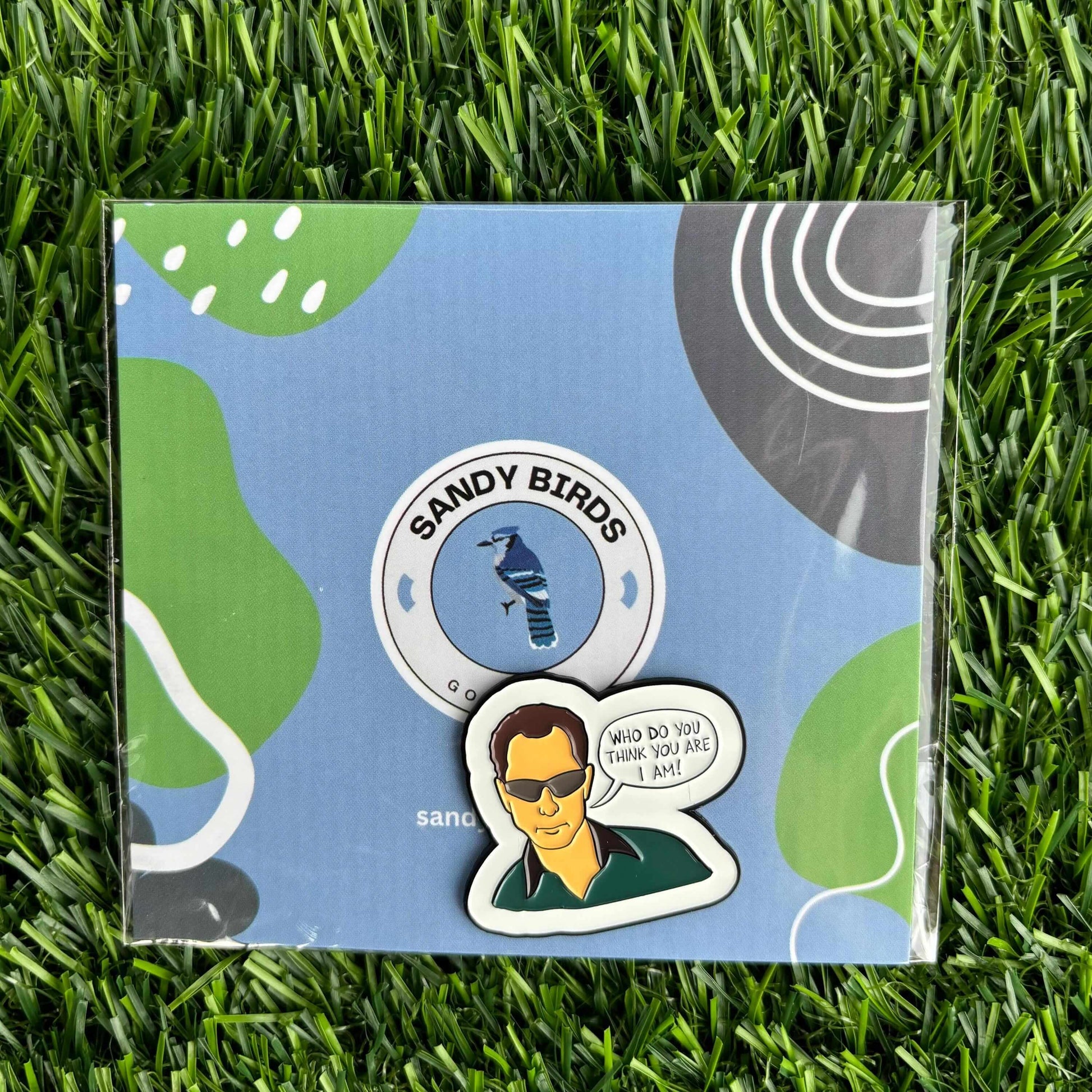 "Who Do You Think You Are I Am!" Custom Golf Ball Marker on Grass