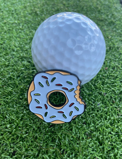 Blue Donut Golf Ball Marker